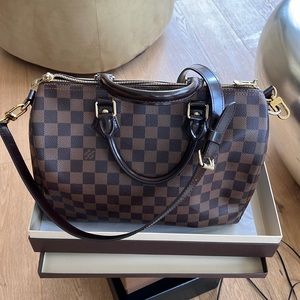 Speedy Bandoulière 30 in elegant Damier Ebene canvas